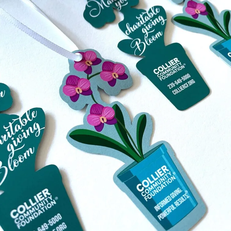 Collier Community Foundation orchid flower pot diecut