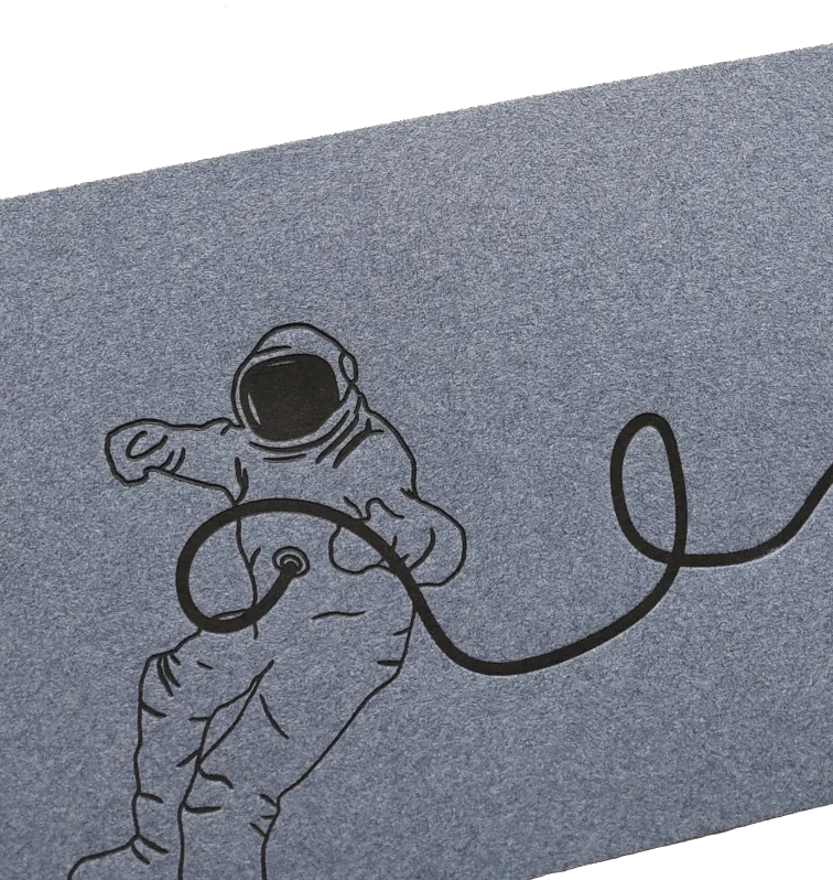Astranaut on denim paper