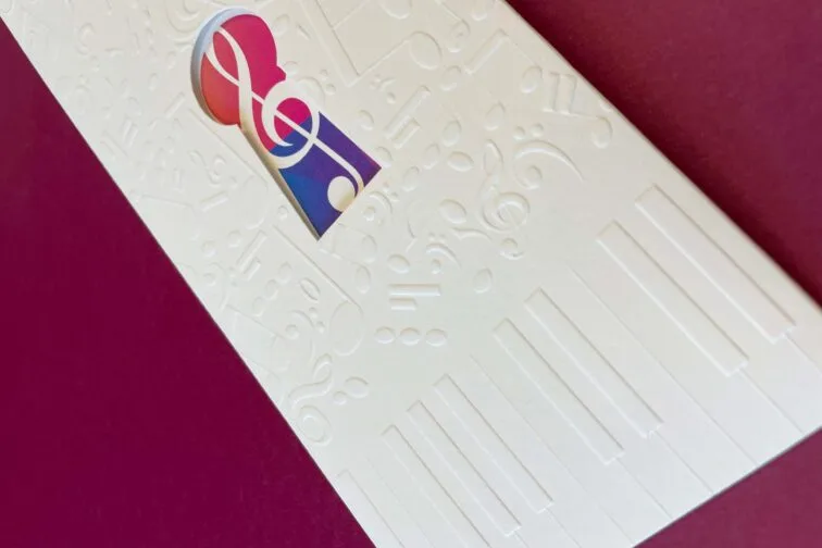 Blind embossed music design Copy