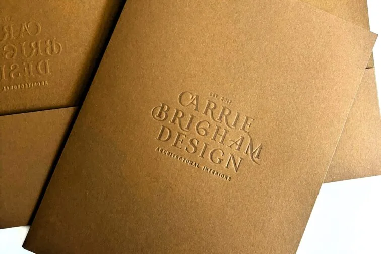 Carrie brigham folder embossed