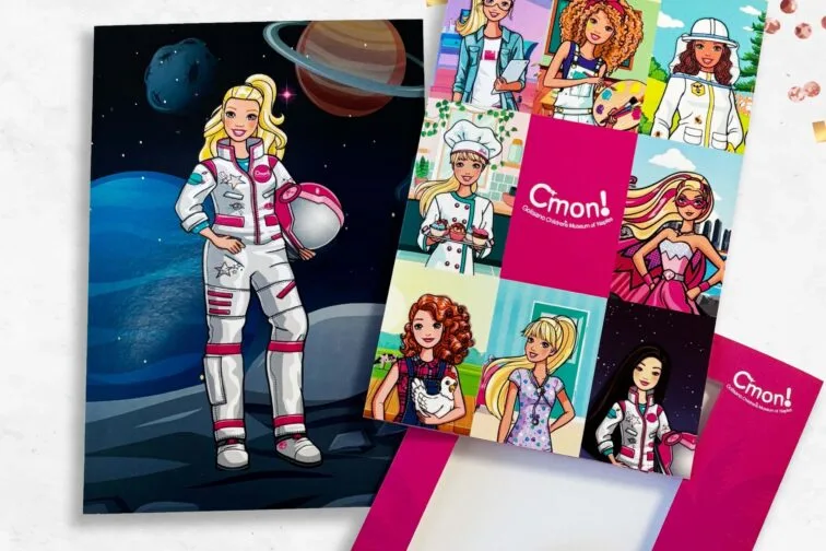 Childrens museum barbie invitation