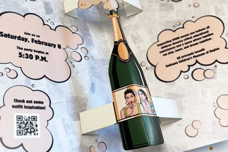 C'mon invitation pop up card