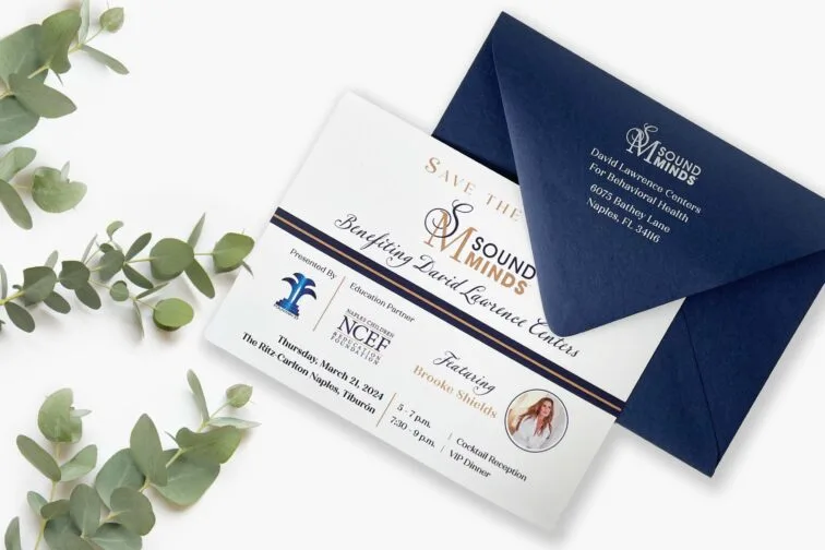 David lawrence sound minds save the date card