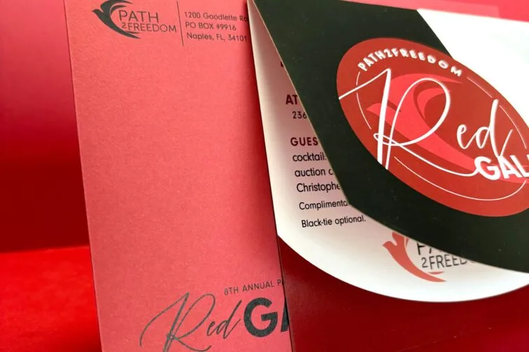 Die cut invitation envelope