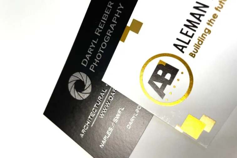 Digital foil business cards Copy