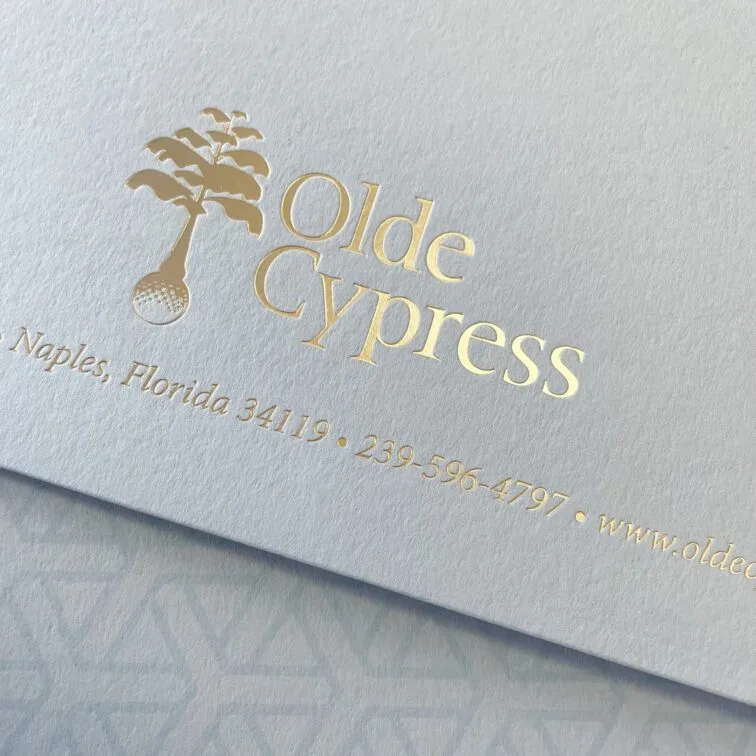 Dull silver foil stamped blue landscape folder Copy Copy