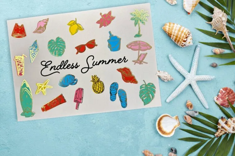 Gold foil soft touch endless summer Copy (2)