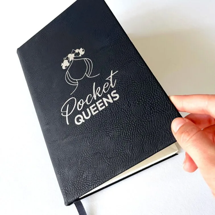 Laser engraved journal gold foil