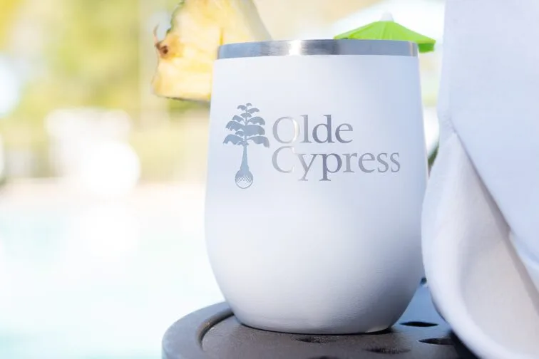 Laser engraved tumbler by olde cypress pool