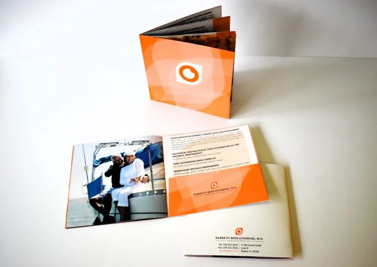 Saddle stitched pocket booklet