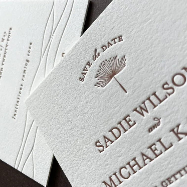 Save the date letterpress cards Copy