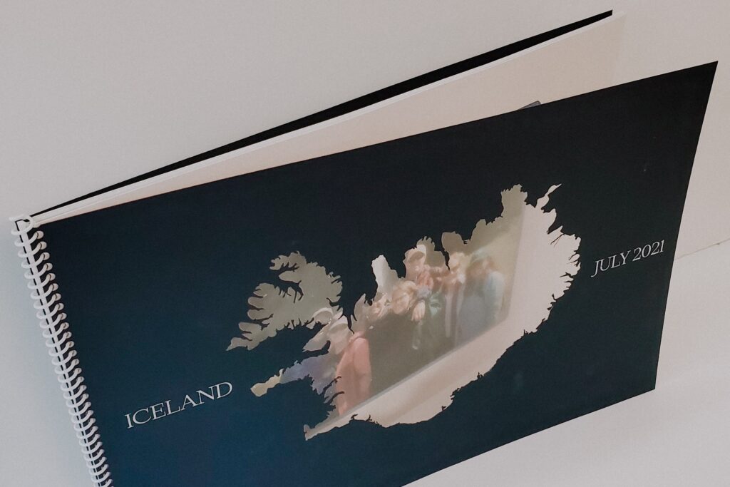 Custom iceland photo book with coil binding
