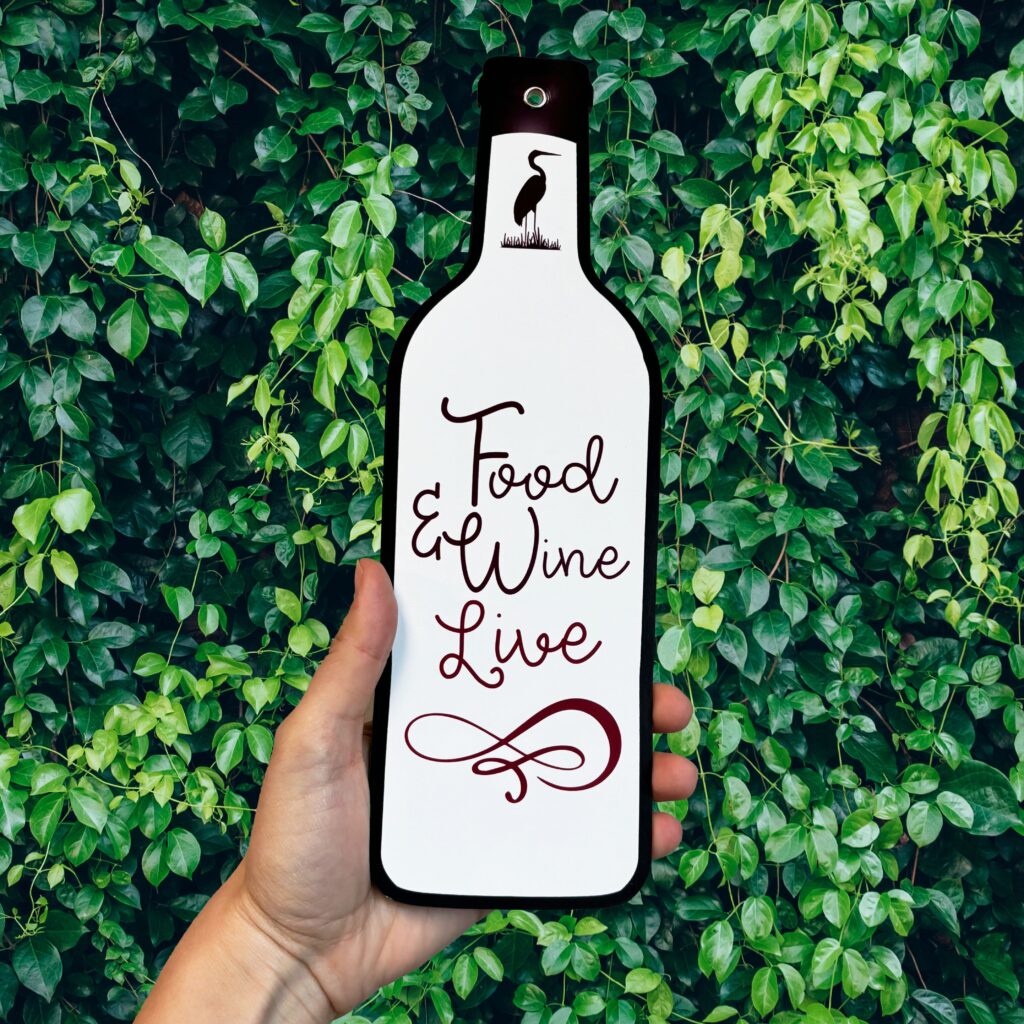 Laser Cut Wine Bottle die cut