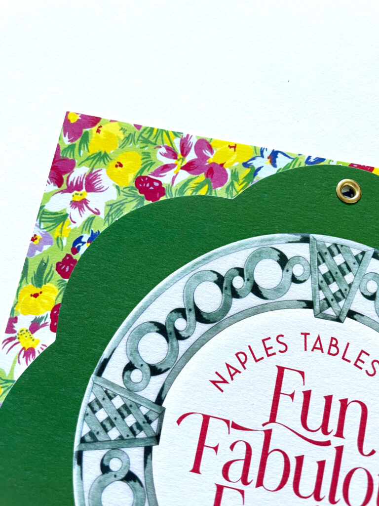 Naples Tables flower diecut invite