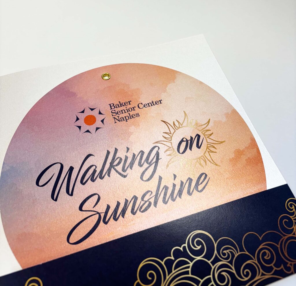 Baker senior center die cut circle pocket