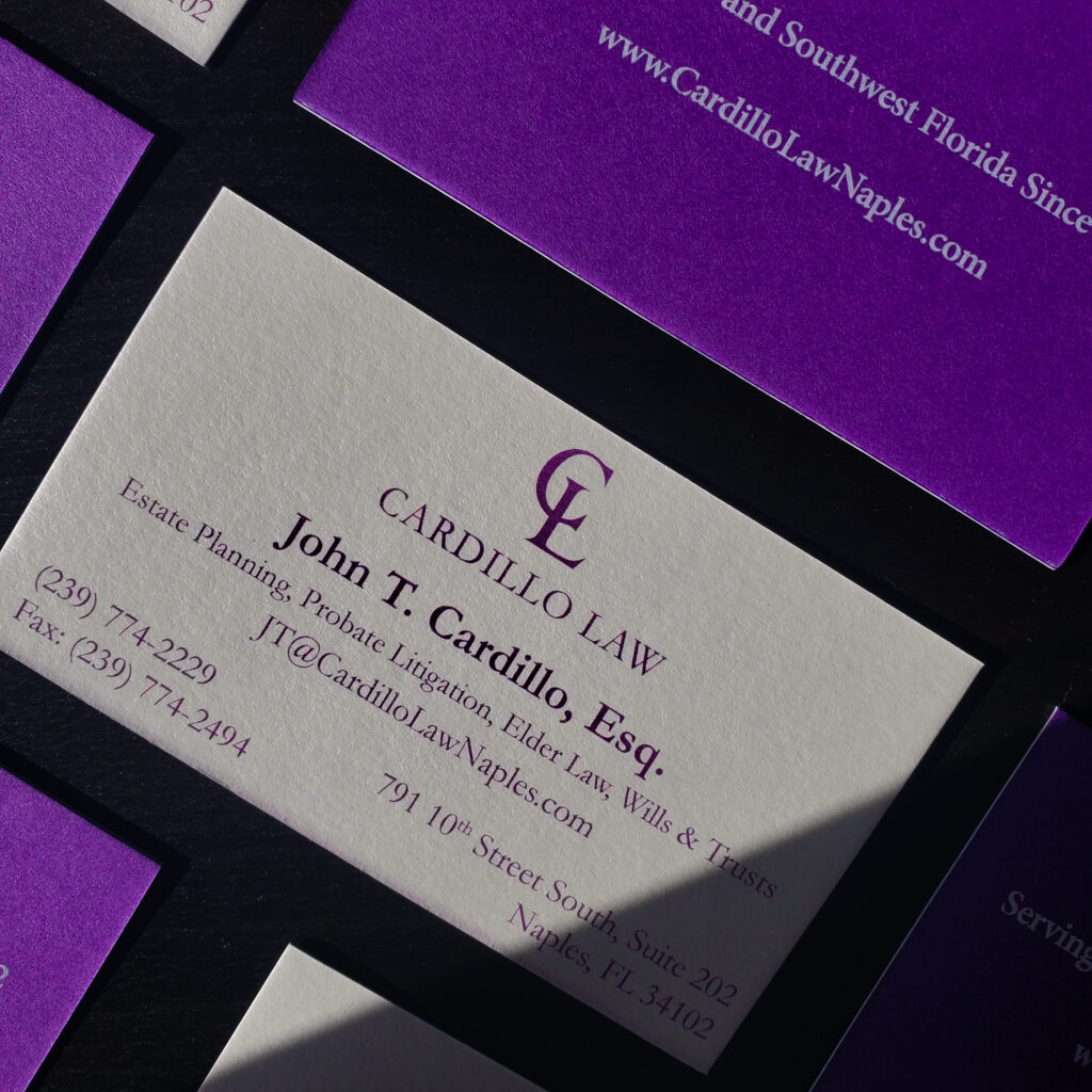 Duplex business cards for law office