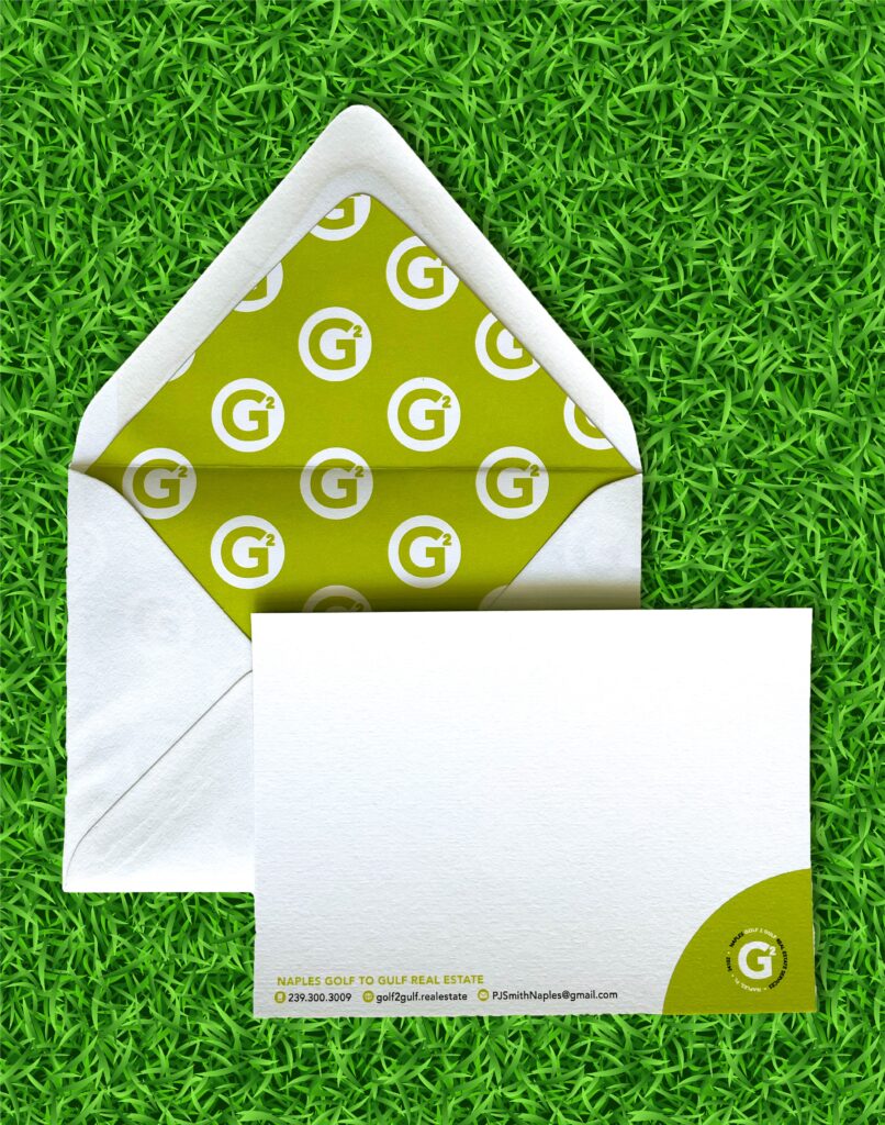 Envelope liner and note card golf to golf