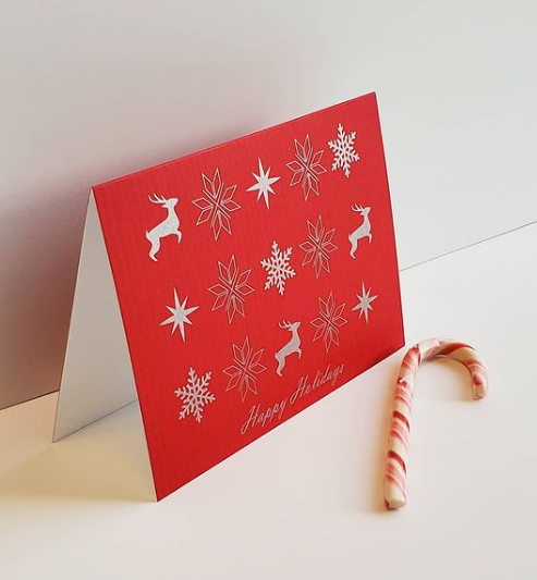 Holiday silver metallic ink