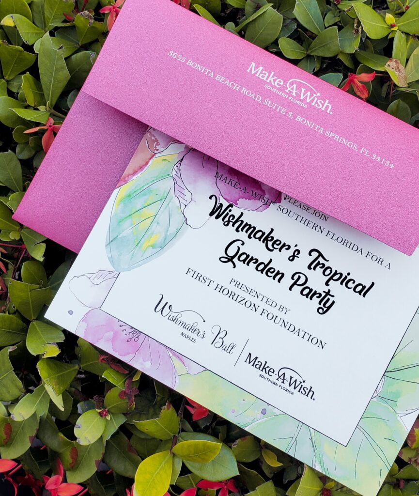 Metallic pink envelope