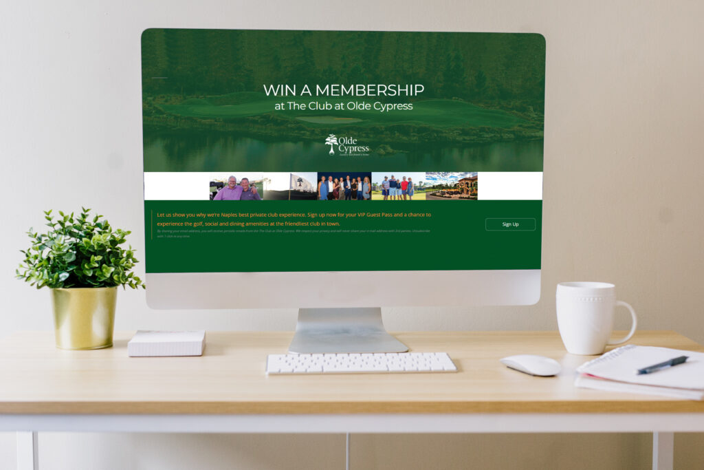 Olde cypress contest landing page