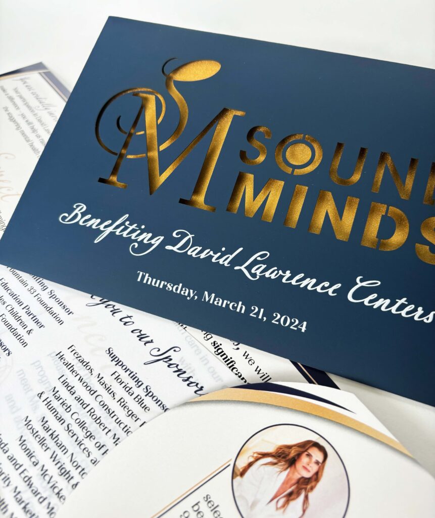 Sound minds david lawrence invitation die cut
