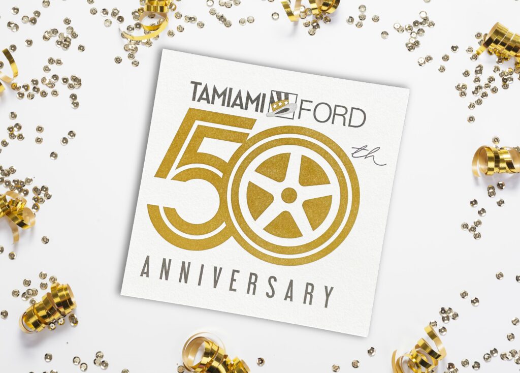 Square card gold ink