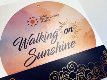 Baker senior center die cut circle pocket