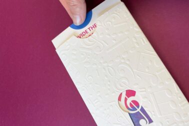 Blind embossed invitation sleeve Copy