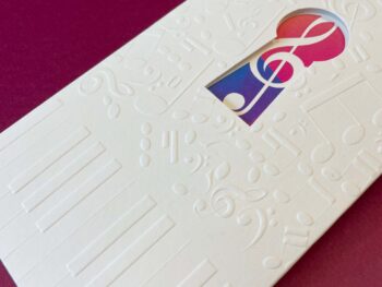 Blind embossed music design