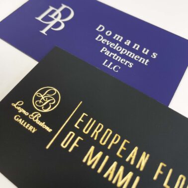 Foil stamped business cards