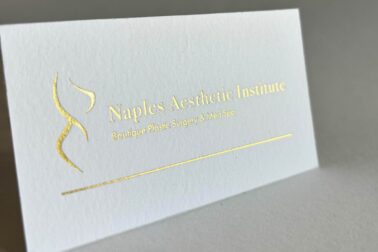 Gold foil stamped business card Copy