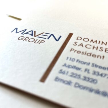 Maven group letterpress business cards edited