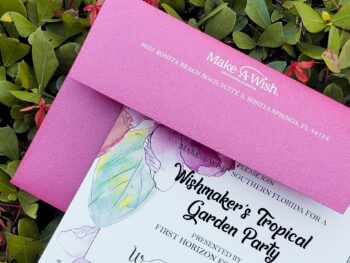 Metallic pink envelope