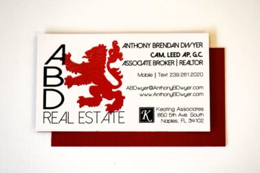 Raised ink business card duplex paper Copy Copy